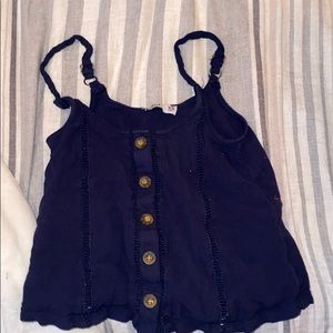 blue tank top from hollister button down size xs
